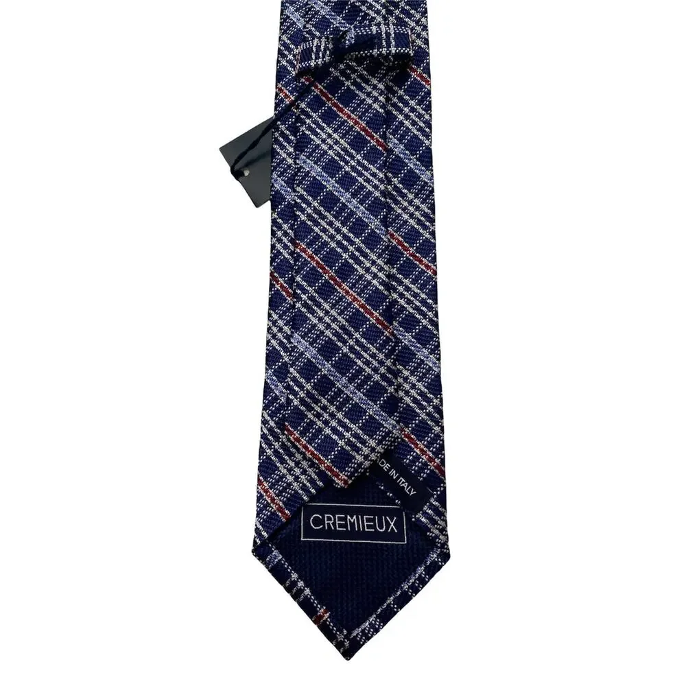 Daniel Cremieux Nwt Blue Plaid Made in Italy 100% Silk Textured Neck Tie